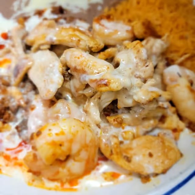 Chori-Pollo Camarones.