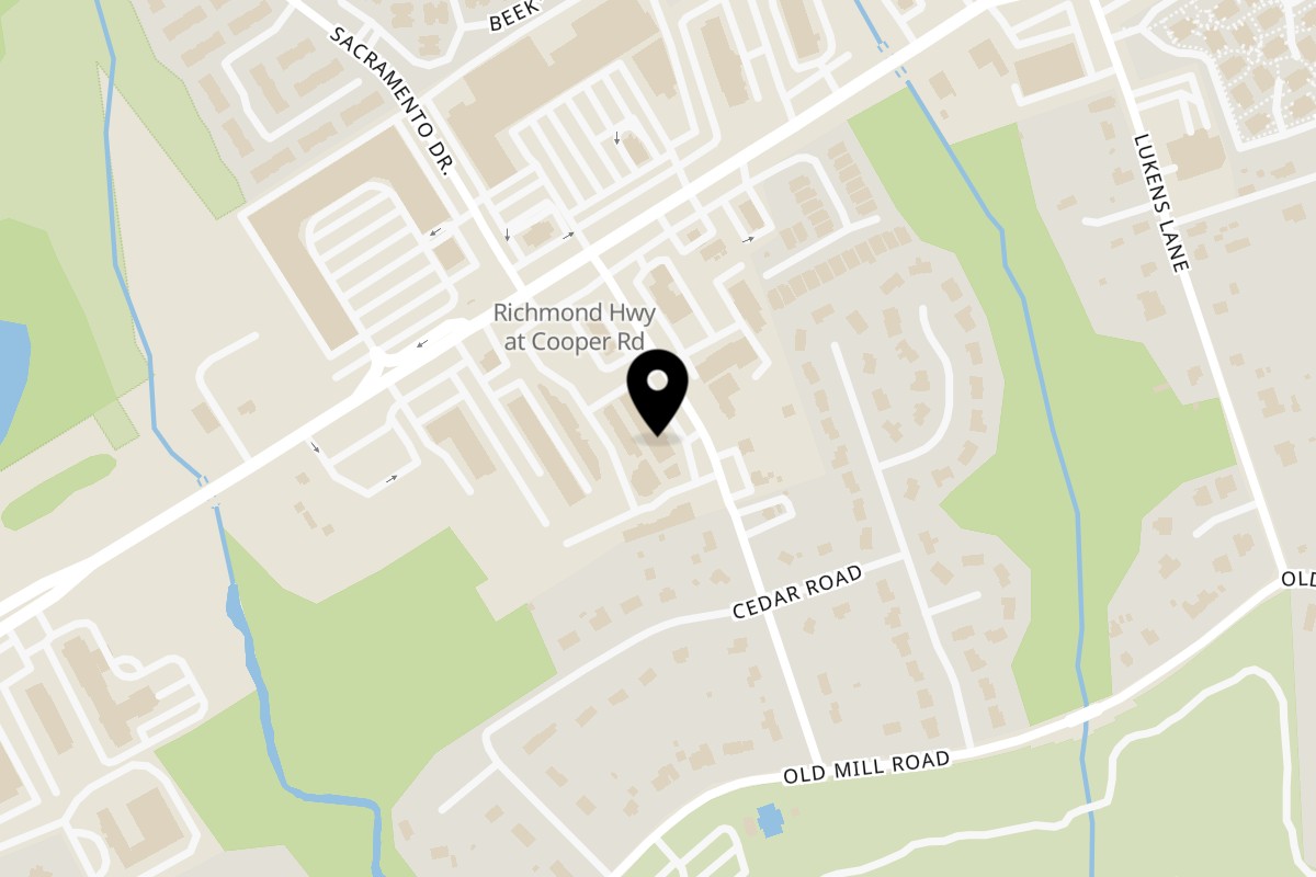 Map showing the location of El Paso Mexican Restaurant Alexandria - Cooper Rd on 8746 Cooper Rd in Alexandria